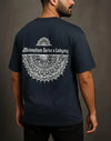 Minimalism Series x Lisbyzey Grey Embossed Dropshoulder T-Shirt – Premium Fine Jersey, Mandala Art