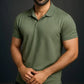 Men’s Olive Green Polo Shirt – Premium Hani Cotton Fabric, Classic Fit, Breathable & Stylish Casual Wear