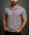 Men’s Classic Grey Polo Shirt – Premium Hani Cotton, Timeless Style