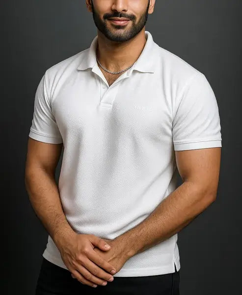 Men’s Classic White Polo Shirt – Premium Hani Cotton, Timeless Elegance, Everyday Comfort