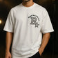 Premium Drop shoulder T-Shirts: Pure White & Black with Rock Star Vintage Lettering
