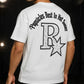 Premium Drop shoulder T-Shirts: Pure White & Black with Rock Star Vintage Lettering